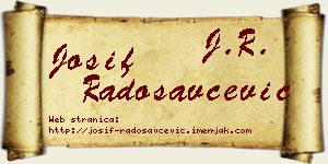 Josif Radosavčević vizit kartica